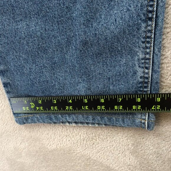 Full Blue Mens Jeans 38x30 Relaxed Fit Straight Leg Blue Denim Cotton Casual - Picture 8 of 16